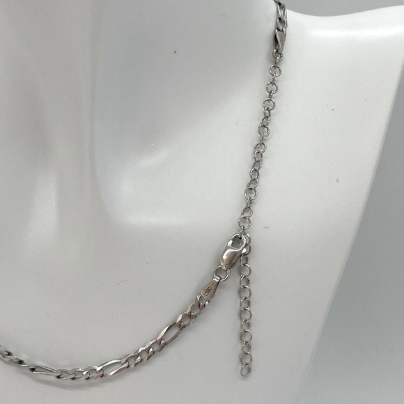 925 Sterling Silver Figaro Choker ⛓ - Picture 10 of 11